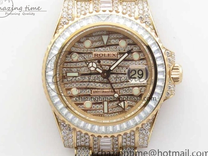 MiroTime 0329 GMT Master II 116769 BRIL Full Diamonds RG TWF Best Edition A Unique 2991